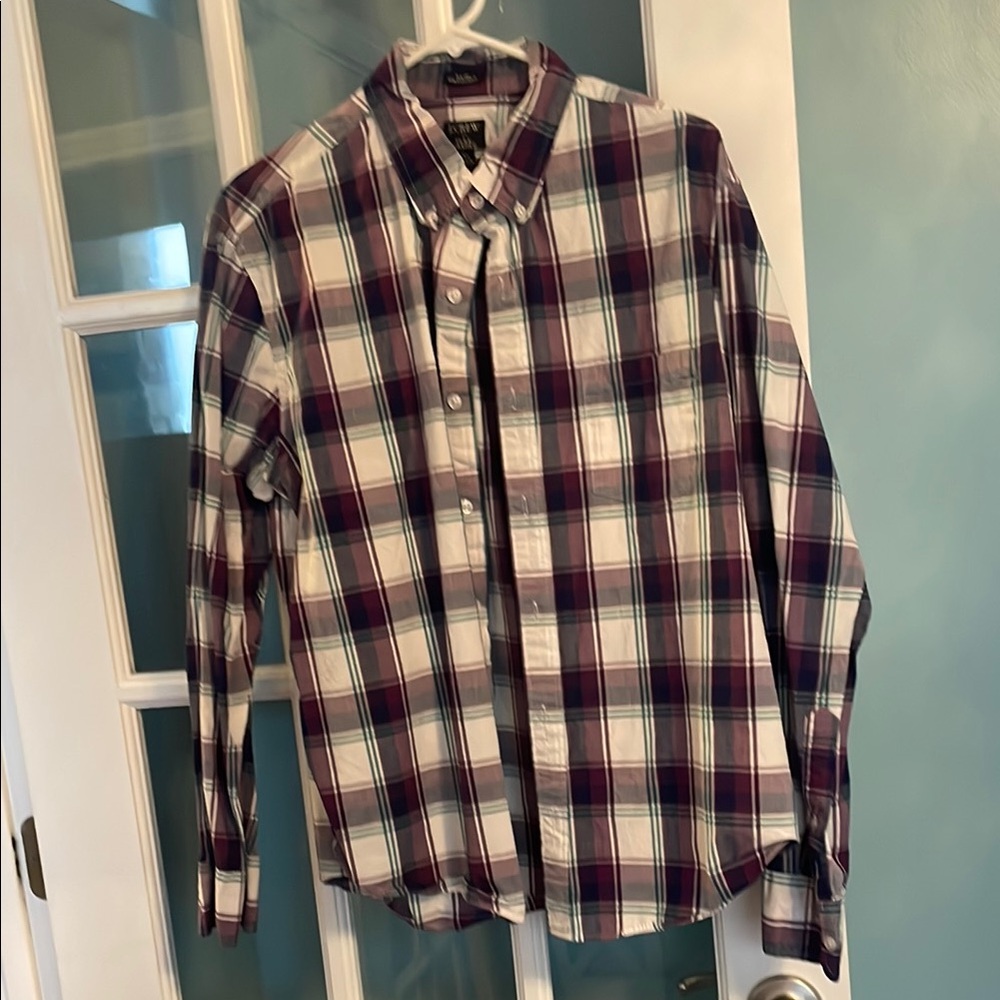 Plaid Button-Down Shirt - Multicolor